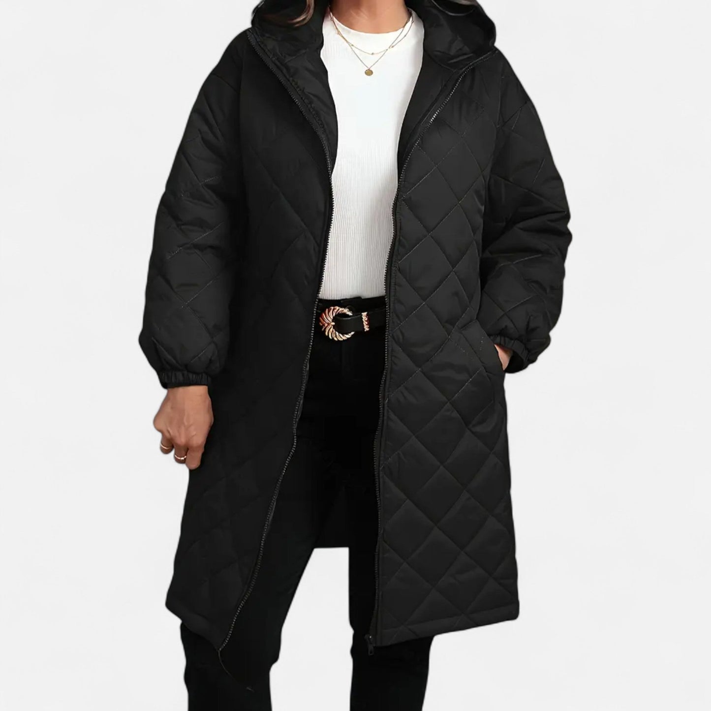 Chaqueta Acolchada Plus Size para Mujer